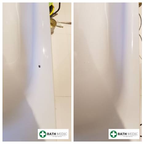 Bath chip repair Glasgow result — Bath Medic